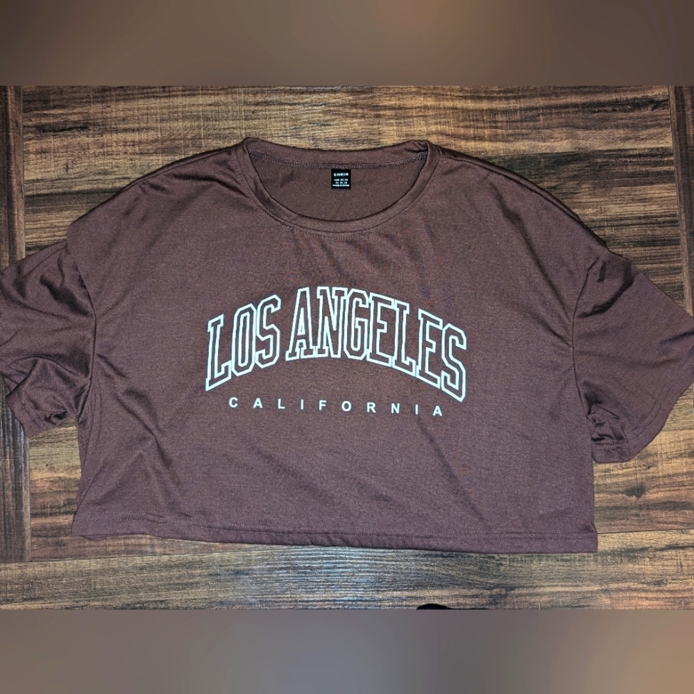 Short Sleeve Los Angeles Crop Top